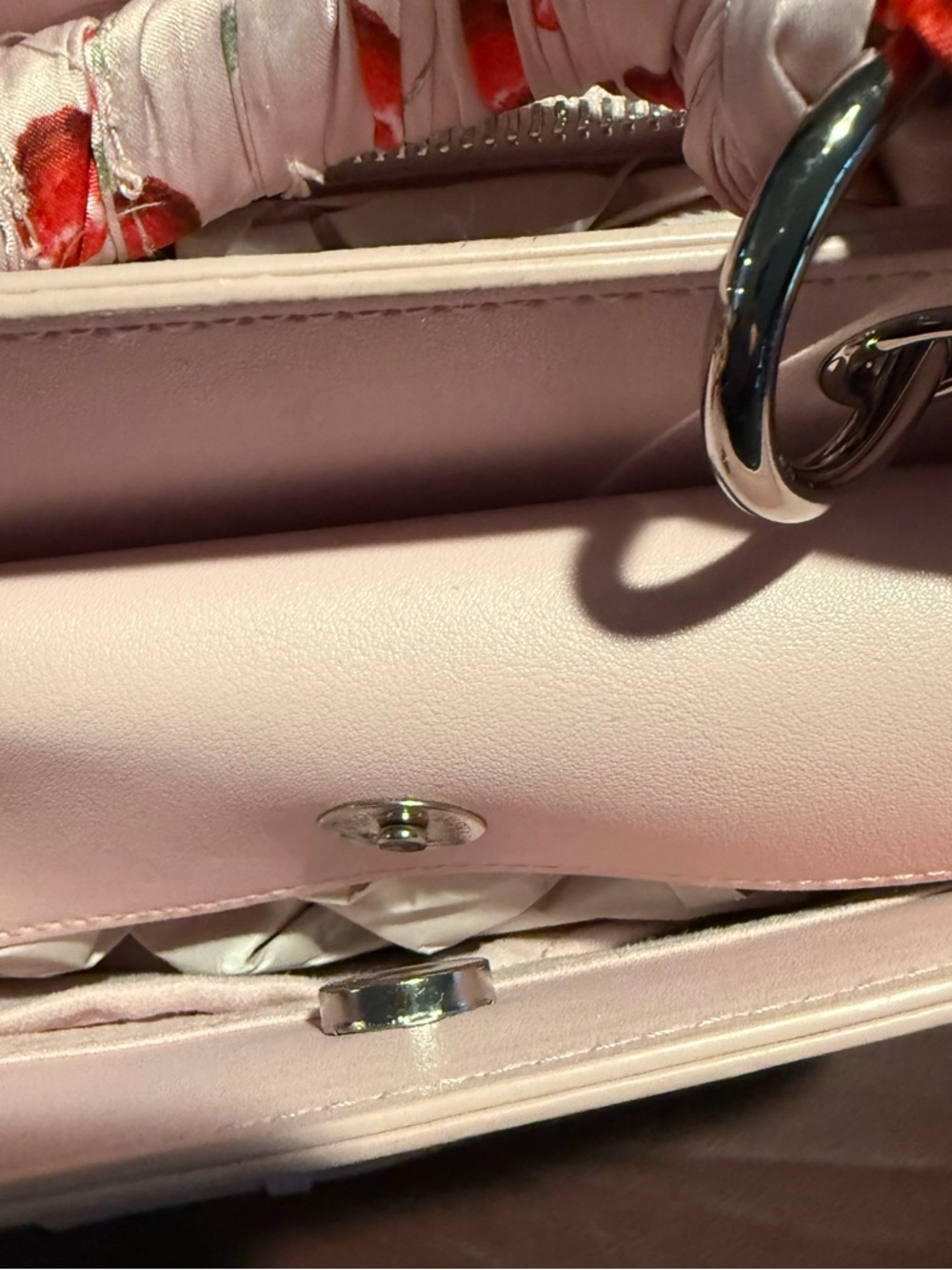Steve Madden Light Pink Crossbody with Cherry Scarf Detail - Picture 8 of 8